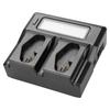 EU Plug LCD Display USB Dual Battery Charger for LP-E19 LP-E4N LP-E4 EOSR3 1DX MarkII1DX2 1DX3 Camera