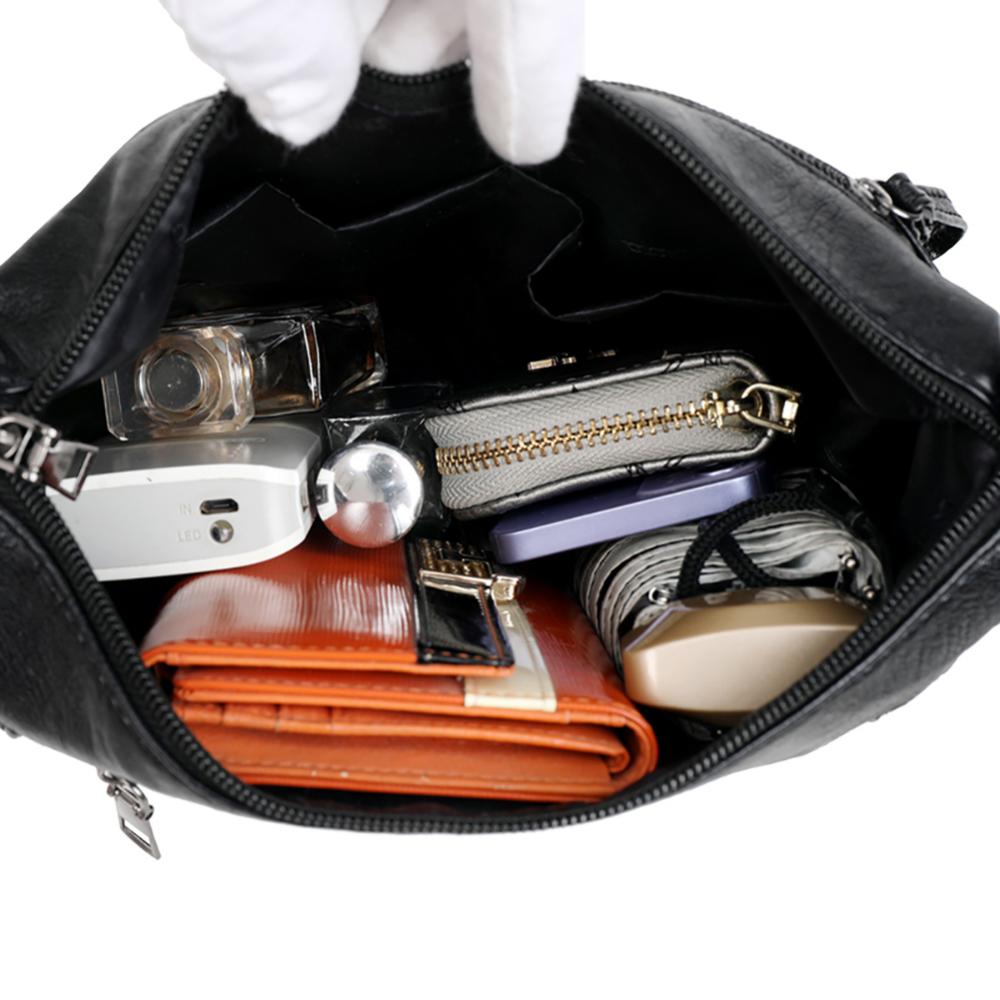 Damskie torby typu crossbody moda PU skórzane wielowarstwowe torby listonoszki dla matki na co dzień jednokolorowe damskie torby na ramię torebki