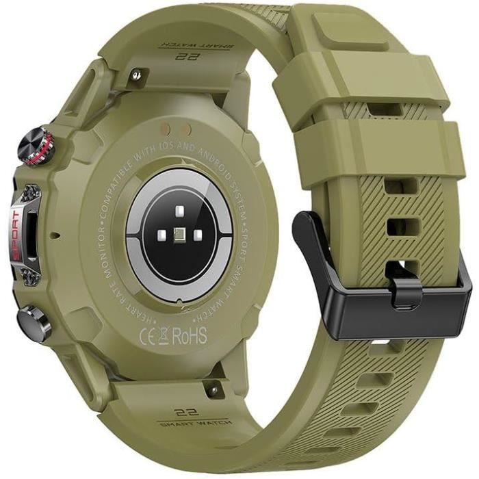 Montre connectée - cool - amoled - vert - bluetooth 5.2 - ip67