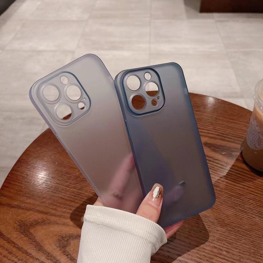 Suitable for IPhone16proMax Ultra-thin Pc Phone Case, Apple 15 Simple Semi-transparent Hard Shell 14pro Protective Case