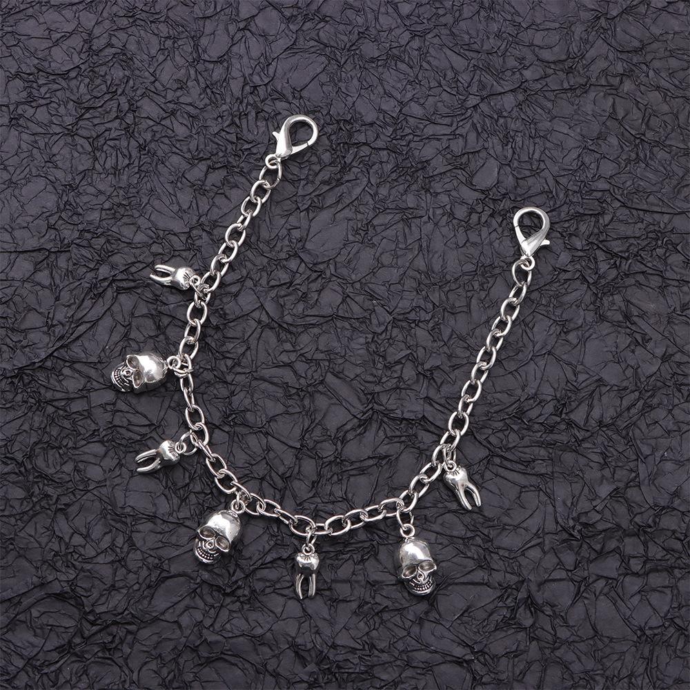 1pc Skull Teeth Pendant Shoe Chains for Boots & Sneakers Shoe Decoration Pendant Accessories Women Fashion Party Jewelry Gifts