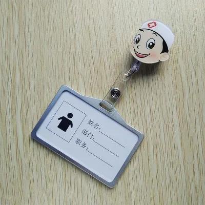 Cartoon Nurse Doctor Hospital Medical Keychains Retractable Brooch Badge Reel Clip ID IC Name Card Holders Gifts