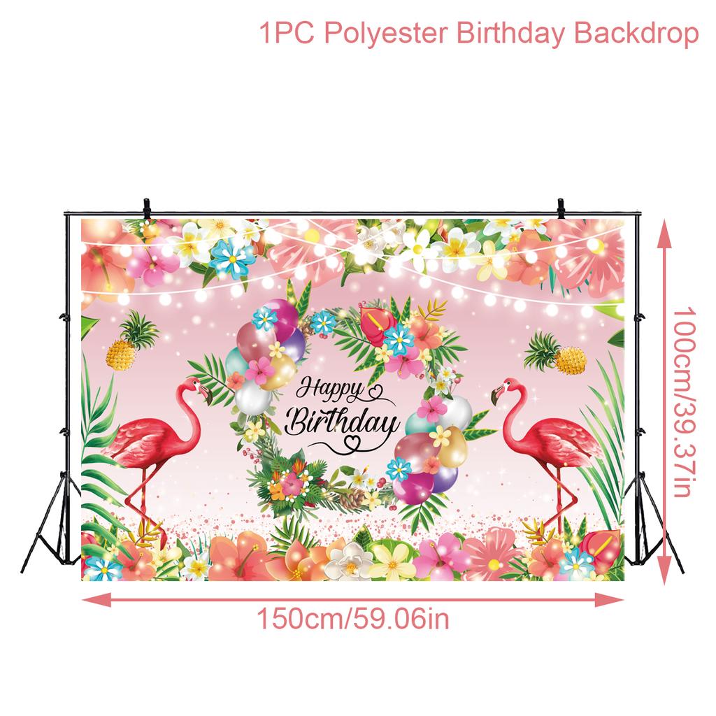 Hawaii Tropical Photography Backdrop Seaside Flamingo Baby Birthday Weeding Decor Photographic Backgrounds