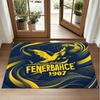 Fenerbahçe FC Design Crystal Velvet Rug Soft Decorative Mat for Bedroom Entrance