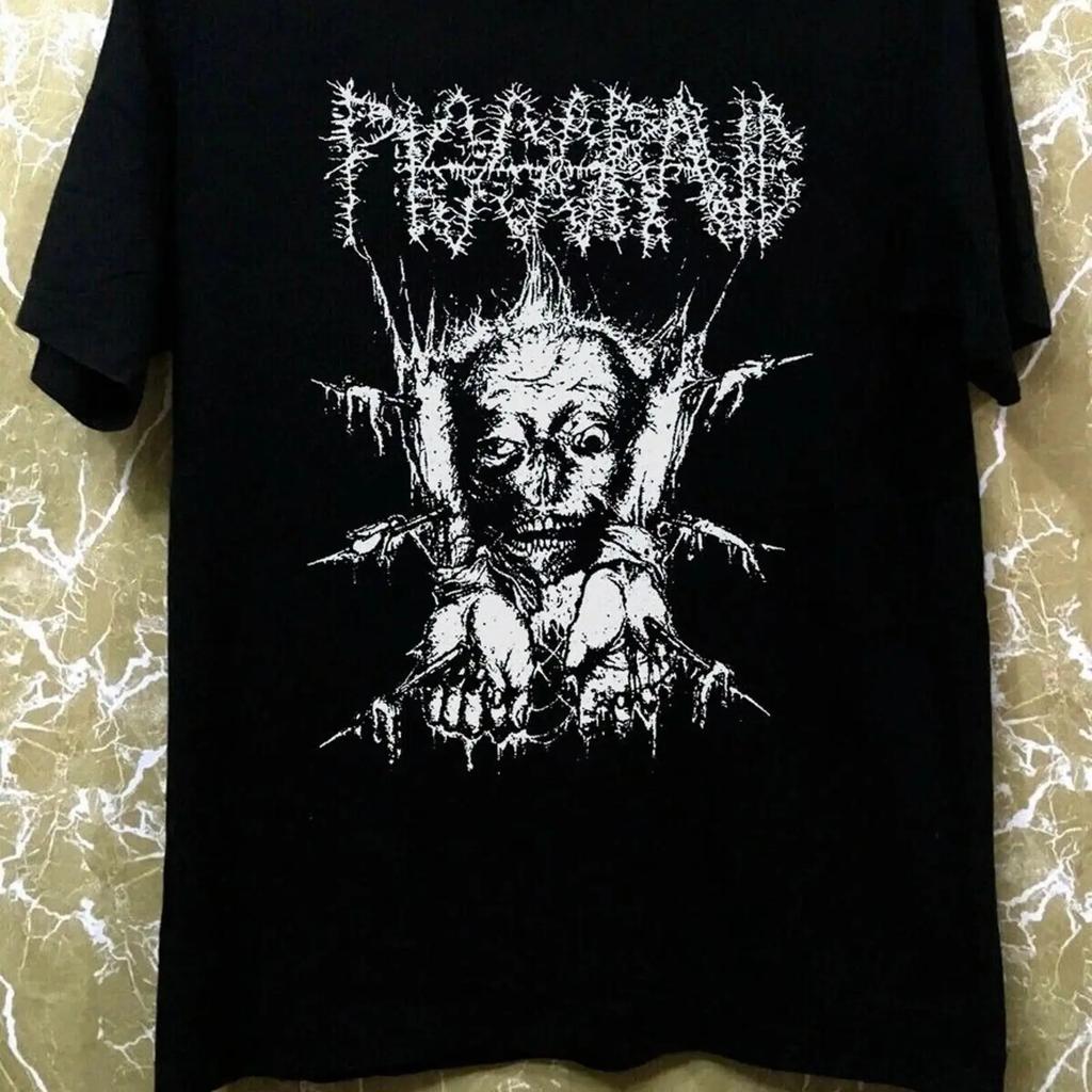 Vintage Pissgrave Band Concert Tour T Shirt Black Cotton Full Size Vintage Casual Graphic Designer Clothes Slightly Soft