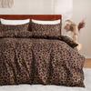 Gold Black Leopard Print Duvet Cover Twin Queen King African Safari Animal Cheetah Bedding Set Reversible Geometric Quilt Cover