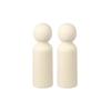 uxcell Wooden Peg Dolls (2-Pack), 3.5-inch Boy Shape, Unpainted, for Crafts, DIY, Art & Painting.