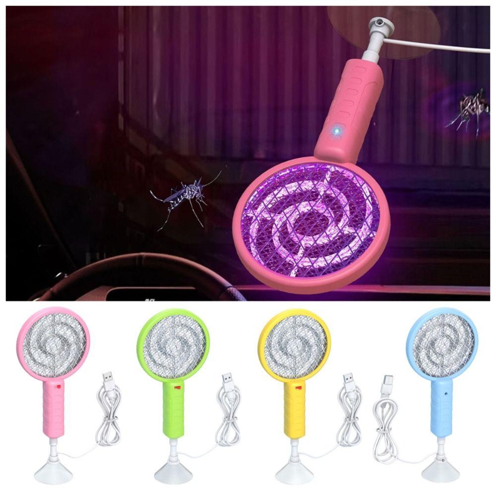 

Suction Cup Insect Racket Electric Shock Mosquito Killer Lamp Compact USB Mosquito Swatter Summer зелений