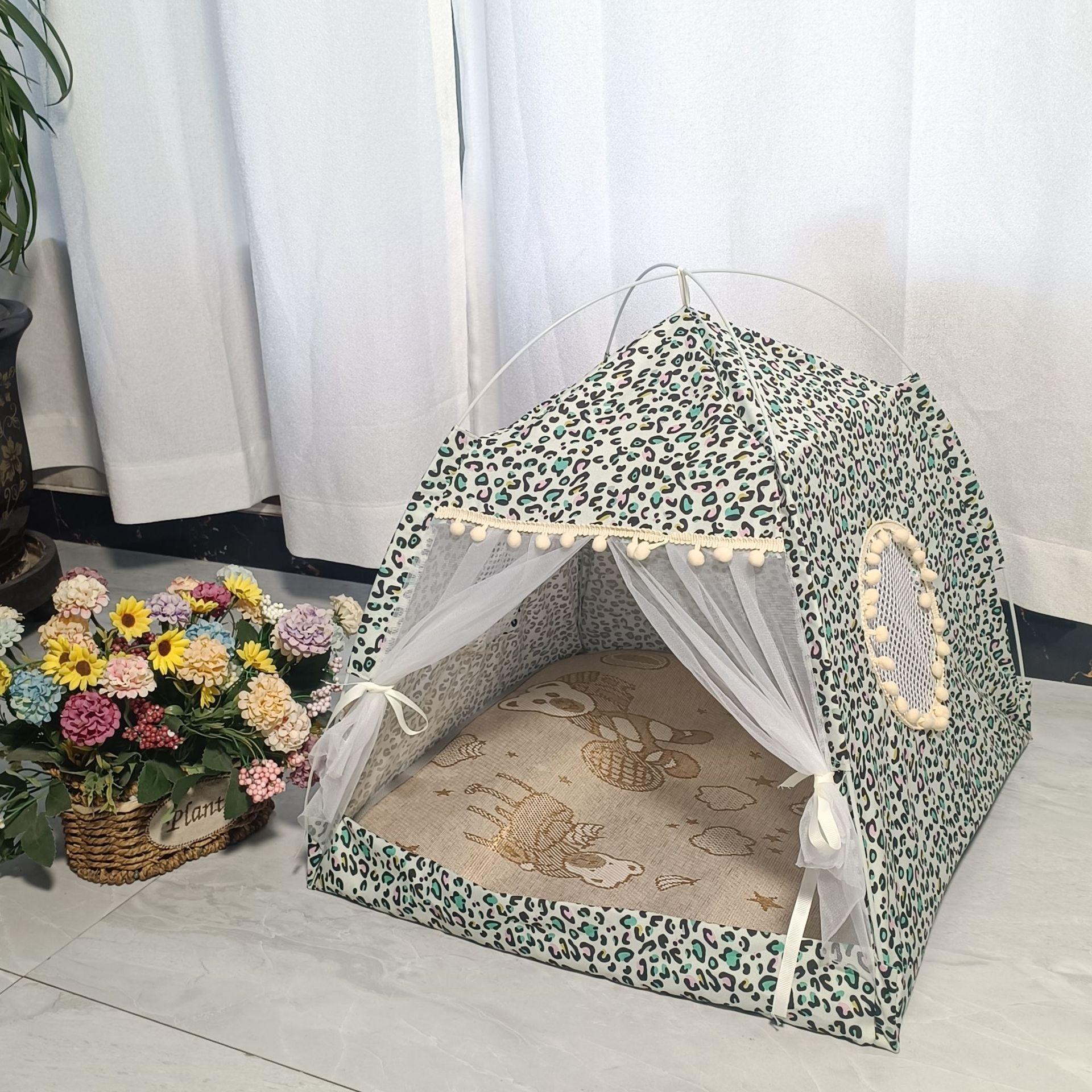 

Летняя прохладная складная съемная и моющаяся палатка для питомцев кошачье гнездо для маленьких питомцев кошек и собак универсальное гнездо XL 58*58*56*42cm