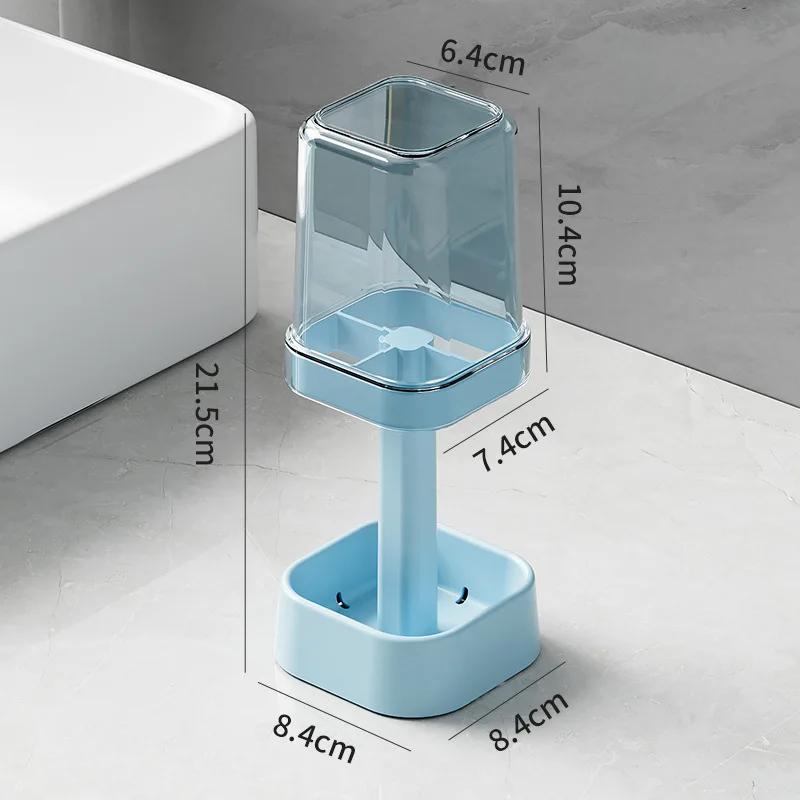 Minimalist Toothbrush Holder Set Compact Storage Organizer with Gargle Cup, Bathroom Tumbler, and Rack Space-Saving Bathroom