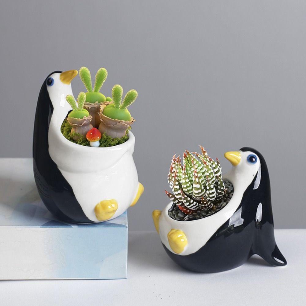 Cute Plant Pot Ceramic Flower Vase Desktop Ornament Flower Pot  Balcony