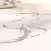 Star Moon Diamond Necklace Accessories Lamp Luxury Temperament Versatile Pendant Premium Sense Ins Wind Clavicle Chain