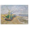 Canvas Print Fishing Boats On the Beach - V. Van Gogh
