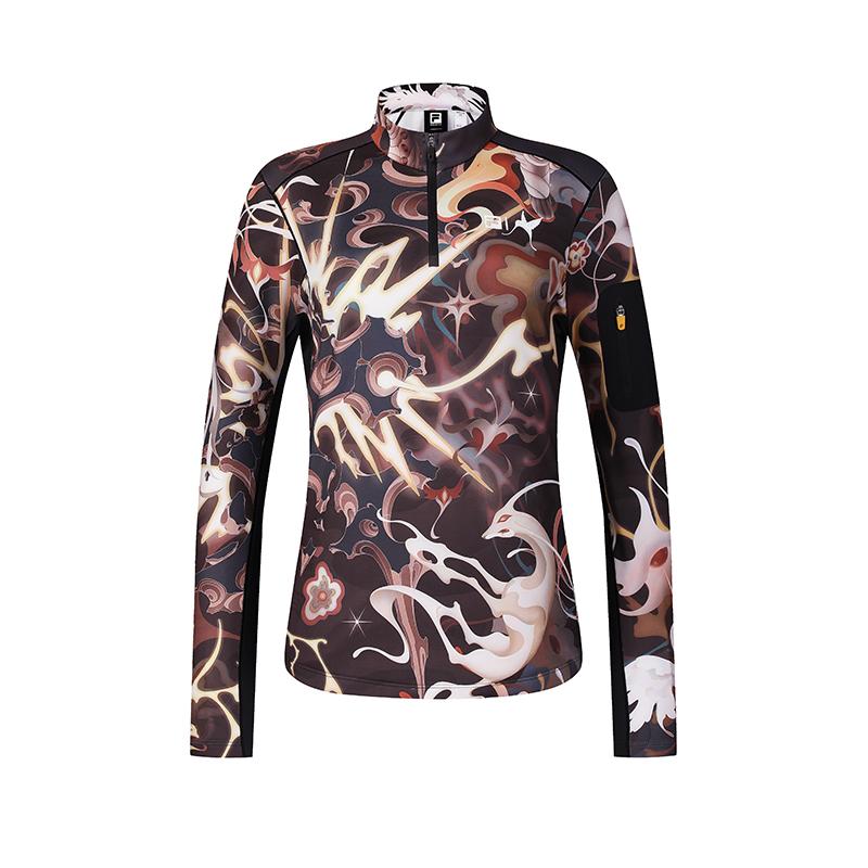 

New FILA T Shirt Women s All Over Print A11W447208FZA 170/88A/L