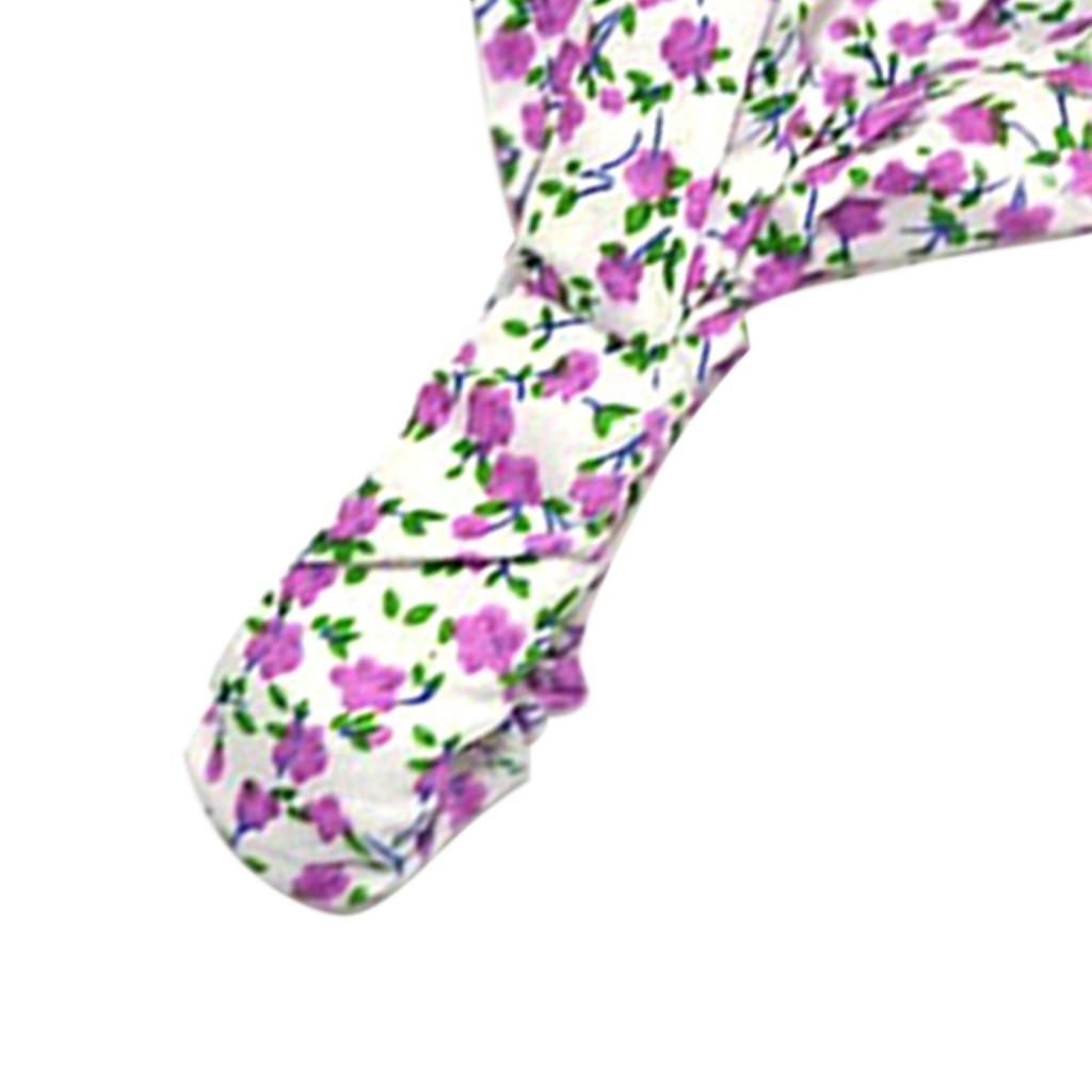 Baby flickor med blommiga prickiga huvuddukar i bomull Elastiskt pannband Bandana Hatt