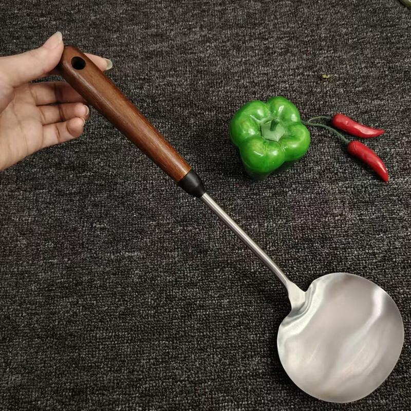 Wutuo Stainless Steel Spatula with Mushroom Walnut Wood Handle