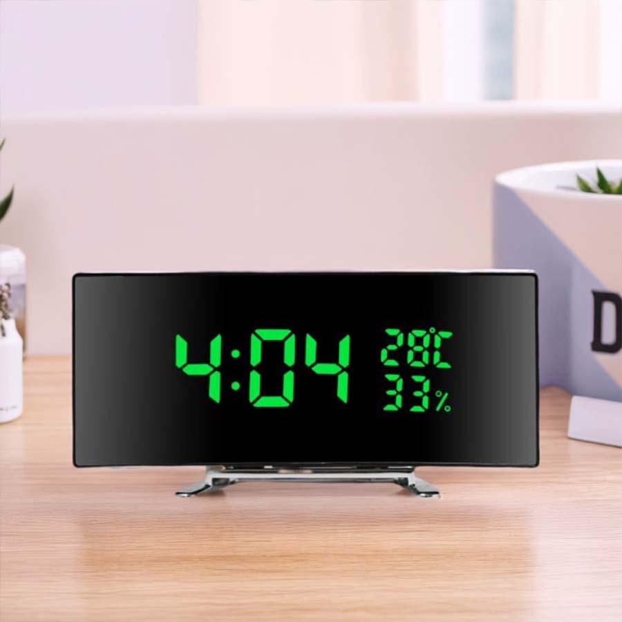 LED Alarm Clock with Temperature and Humidity Display Modern Simple Design