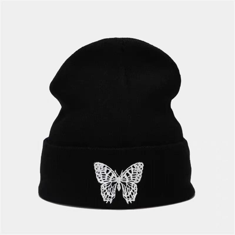 Autumn and winter pullover cold hat Scottish Highland cattle embroidered knitted hat neutral thermal knitted hat