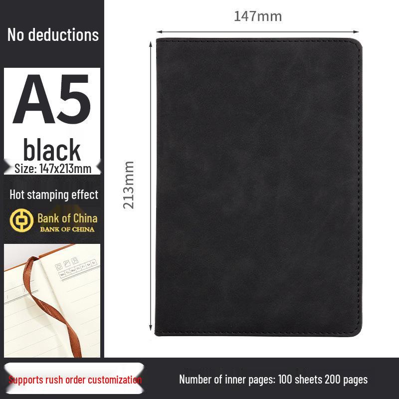 Color-Changing PU Business Notebook: Custom A5/B5 Notepad with Printable Logo for Meeting Minutes.