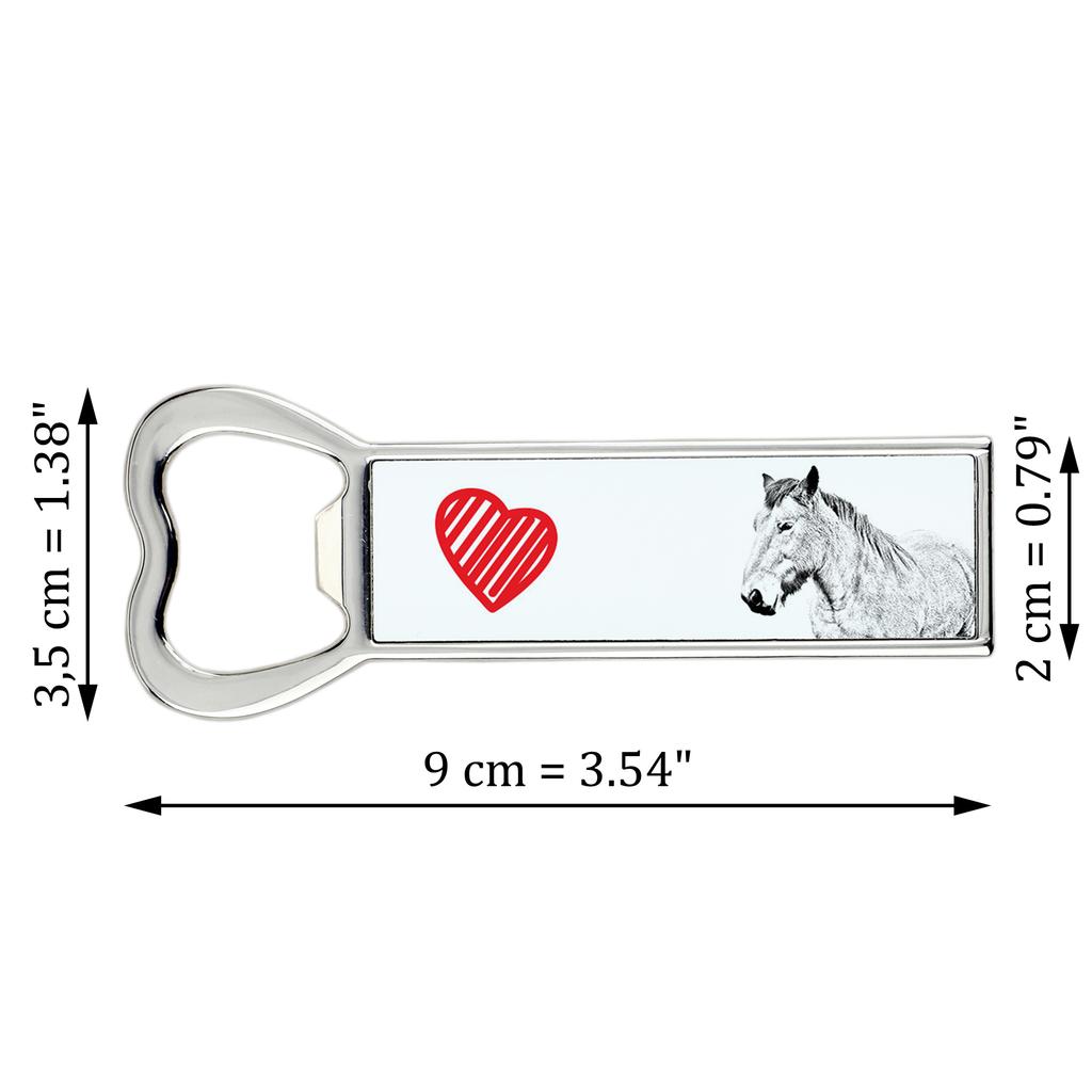 Koń Ardeński - Otwieracz Do Butelek Z Koniem, Personalizowany Otwieracz Na Lodówkę, Wyjątkowy Upominek Dla Mężczyzny Marki Art-Dog