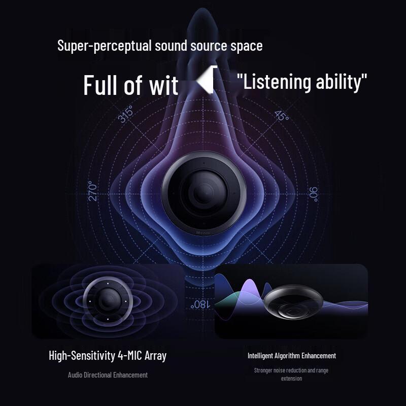 Ezviz E4P 6MP Ultra HD Panoramic Wi-Fi Camera (CN Version)