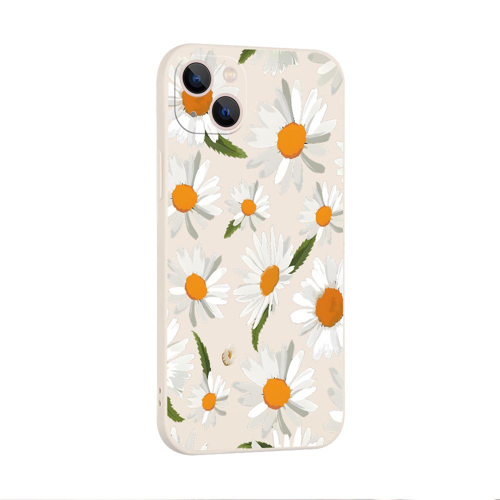 Oil Painting Wind Small Daisy Suitable for Apple 16promax Anti-drop Mobile Phone Case iPhone17 Silicone Soft Case Protective Case