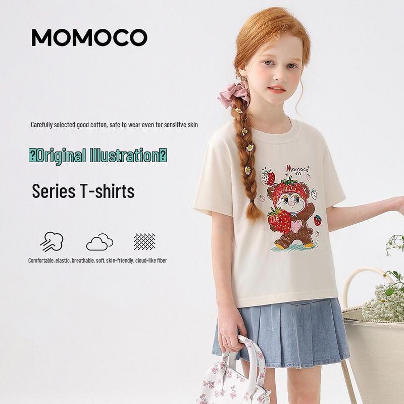 MOMOCO Girls  Original Illustration Short Sleeve T-Shirt 110