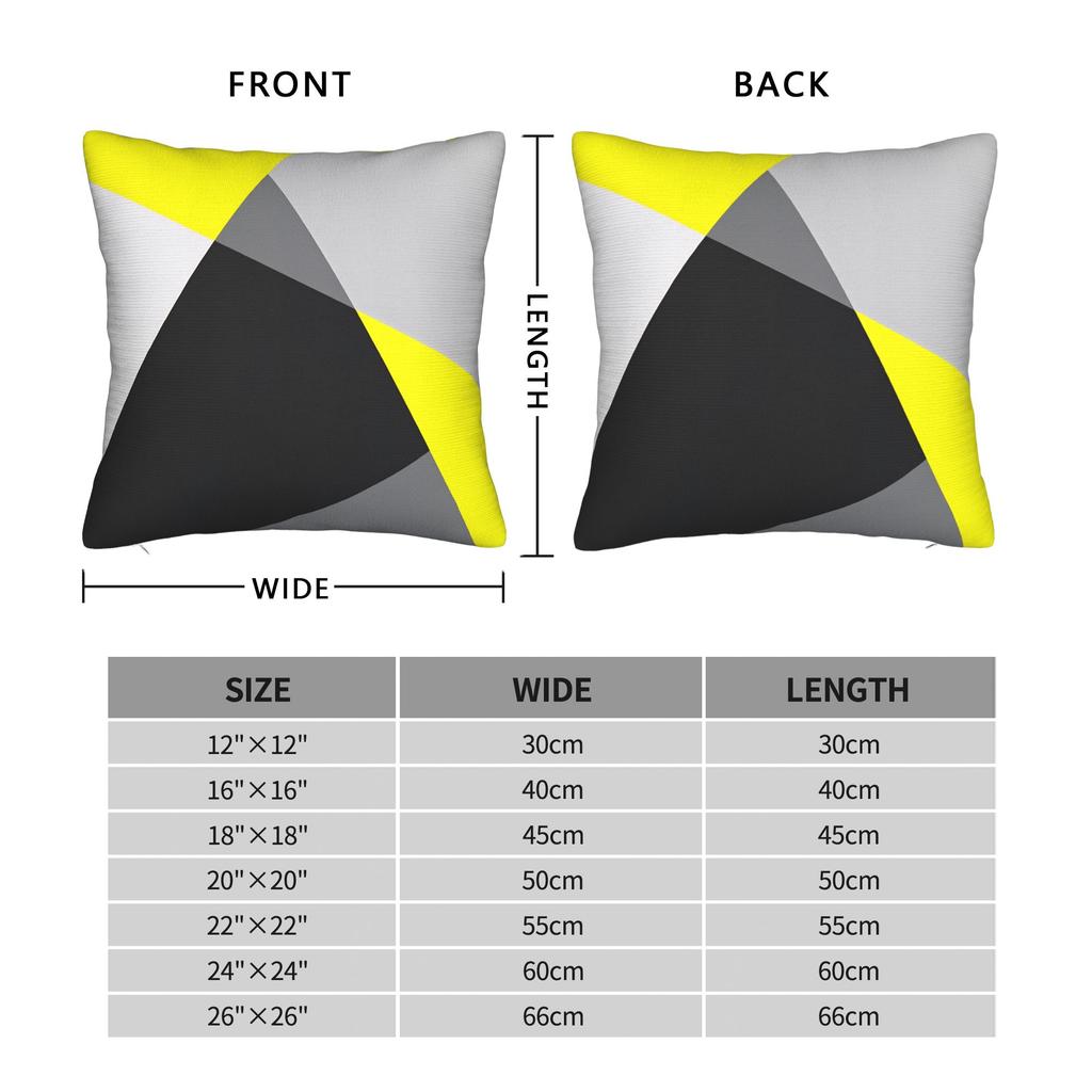 Yellow Grey Geometric Pillow Case Graphic Pillow Cover Morden Pillowcases For Sofa Couch Bed Living Room
