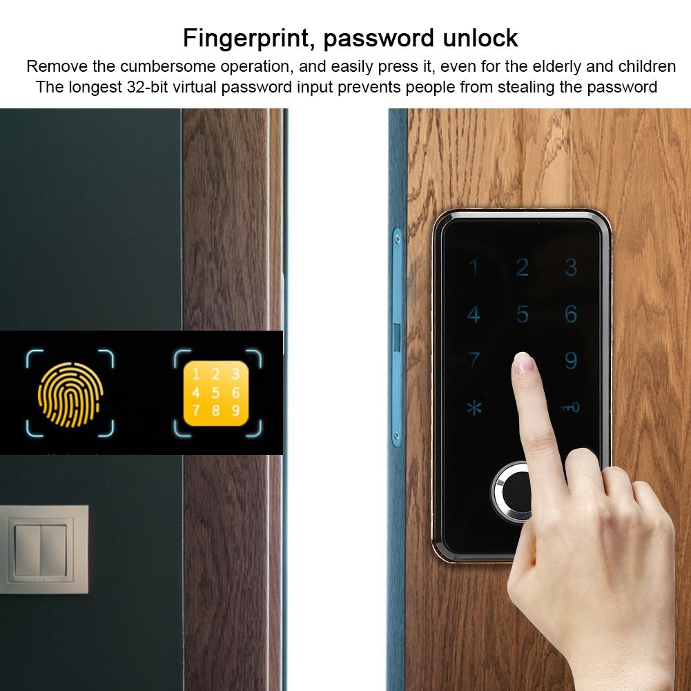 Smart Keyless Fingerprint Digital Password Electronic Lock For Cabinet File Locker(Silver)