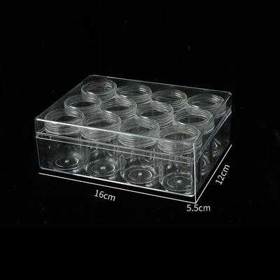 20g splitfles groot hoog transparant 12 rasterset klein item opbergdoos medicijn creatieve diamantdoos spiraal sieraden opbergdoos