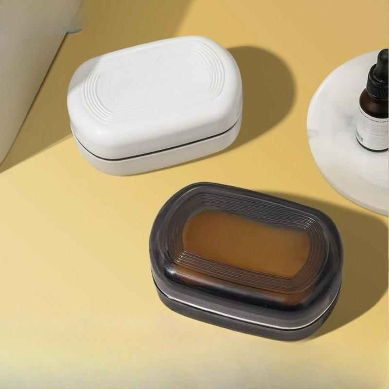 Toilet Drain Soap Box with Lid Creative Travel Portable Travel Soap Tray Bathroom Wash Face Soap Box