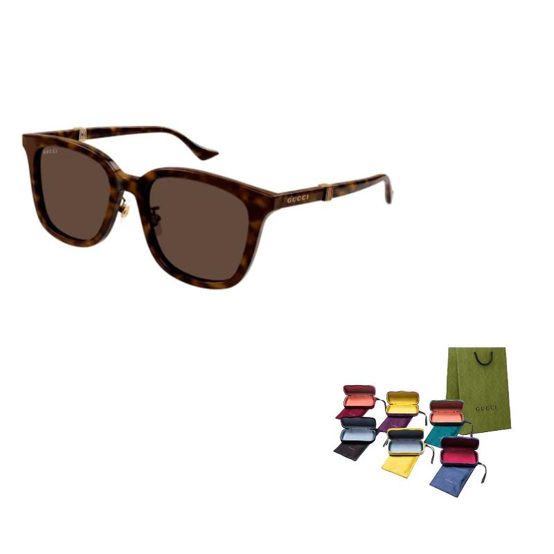 

GUCCI Rectangular Sunglasses Unisex Couple Tortoiseshell F