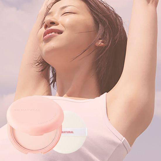 So Natural Powder Forum Peach Deo Pact 10g Promotion (+ Free Puff)