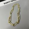 Tooxika Vintage High Feeling Thick Chain Textured Cuban Chain Necklace Heavy Streetwear Collarbone Chain