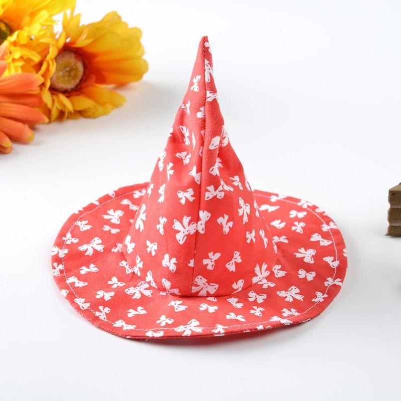 

Хэллоуинская шляпа ведьмы для собаки, кошки, питомца, для вечеринки, маскарадного костюма, аксессуары PinkWitchHat