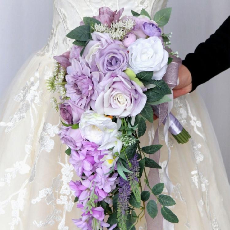 Unique Water Drop Flower Handheld Bride Flower Arrangement for Wedding Ceremony