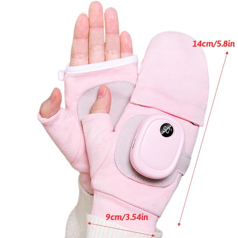 Electric Gloves Quick Heating Winter Warm Heated Gloves Adjustable Electric Heated Gloves Portable Smart Fingerless Gloves For
