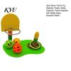 Bite Resistant Parrot Toys Basketball Hoop Toy, Interactive Bird Toss Ring Game, Cage Accessories Agility Training Enrichment Toy for Parakeets