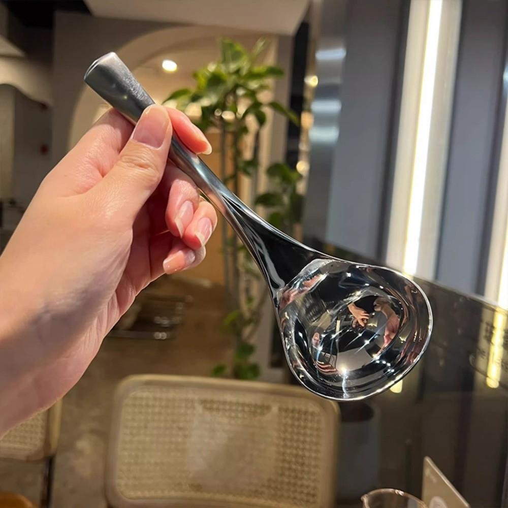 Long Handle Hot Pot Scoops Stainless Steel Rice Spoon Cooking Utensils Kitchen Spoon Kitchen Use