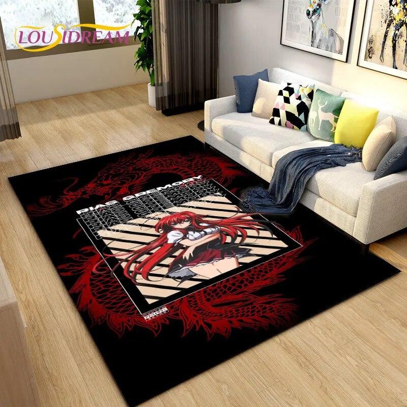 3D High School D×D Sexy Anime  Area Rug,Carpet Rug for Living Room Bedroom Sofa Doormat Decoration,kids Play Non-slip Floor Mat
