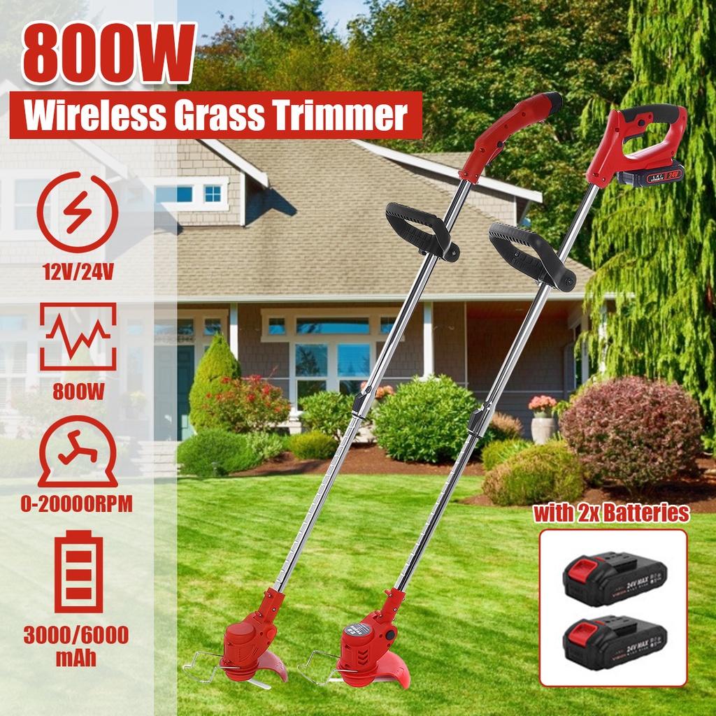 

Portable Grass Trimmer Cordless Lawn Grass Cutter with Batteries Garden Mowing Power Tool Kits Electric Grass Cutter 12V