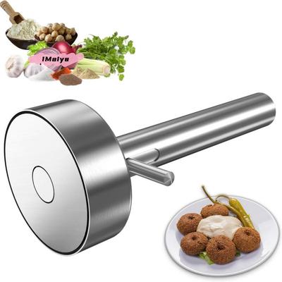 1Pc Professional Falafel Spoon with Hole Stainless Steel Food Grade Non-Stick Meatball Maker Tool for Kitchen