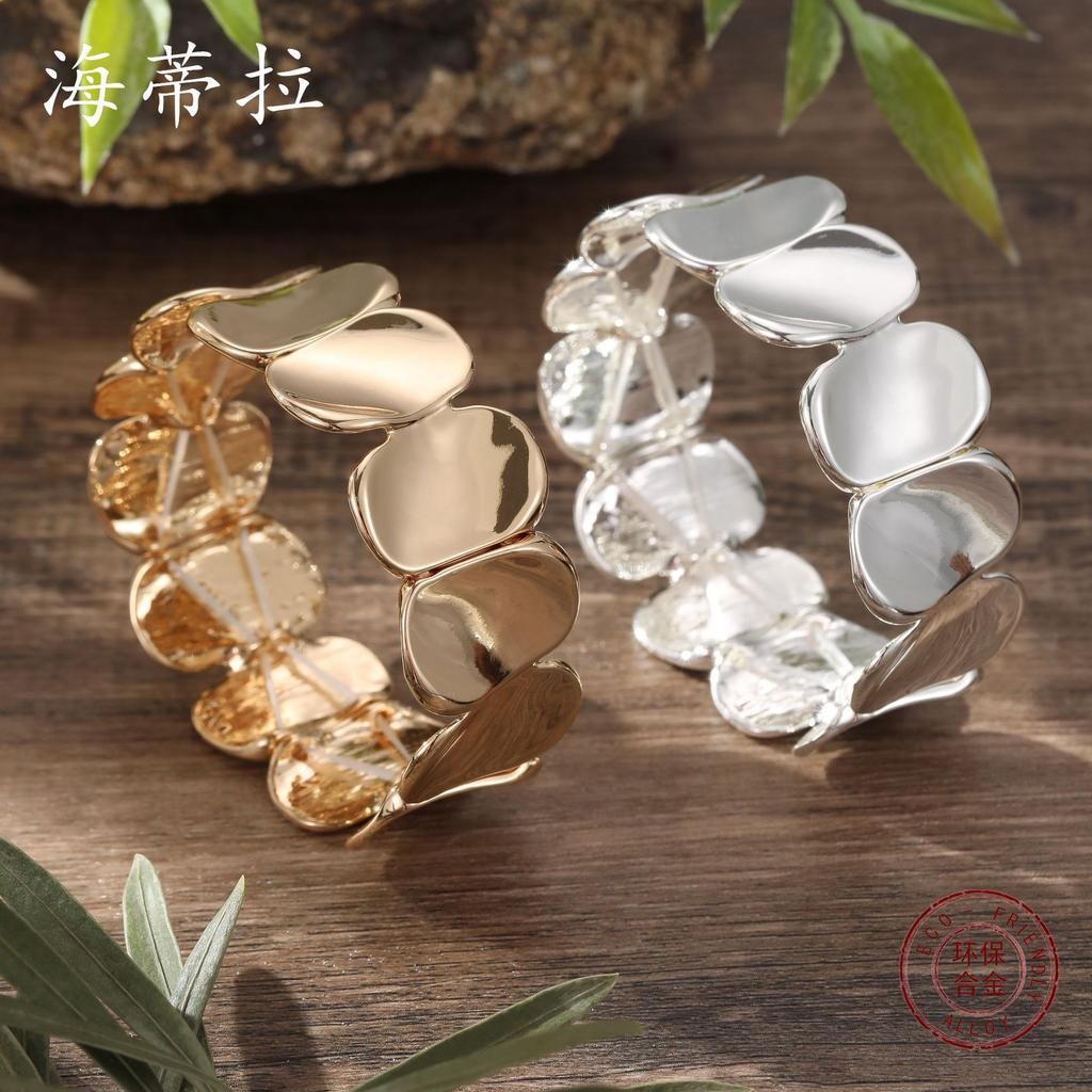 New Glossy Geometric Sequin Elastic Bracelet Fashion Premium Ladies Irregular Sequin Versatile Bracelet
