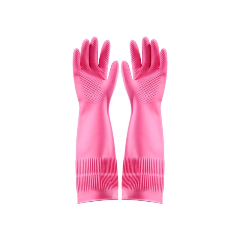 

Latex Household Gloves Wear Resistant Kitchen Essential Quick Drying Cleaning Gloves For Efficient Dishwashing Tasks S code розы красного