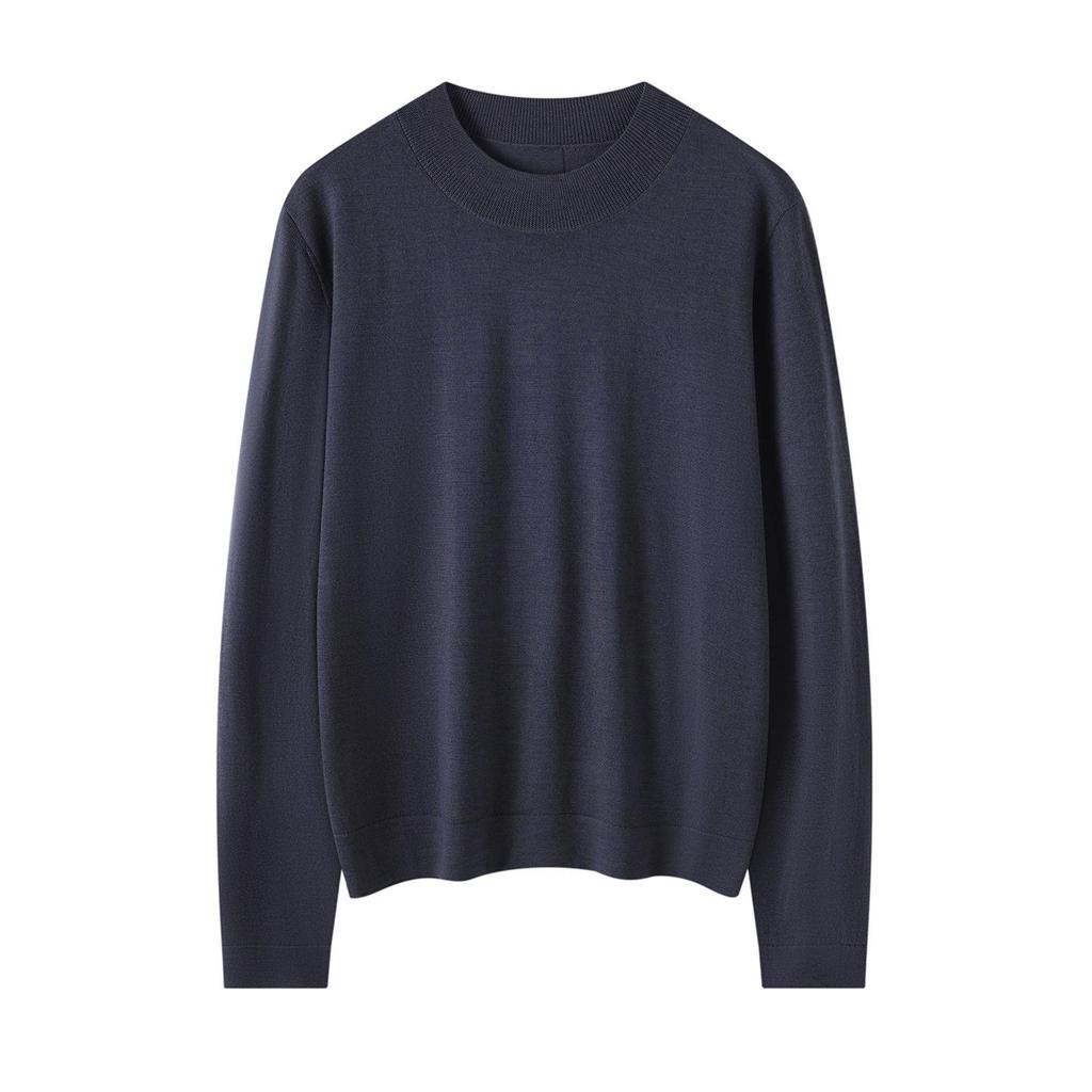 2026 Leka Sha 100% Washable Wool Round Neck Pullover Sweater