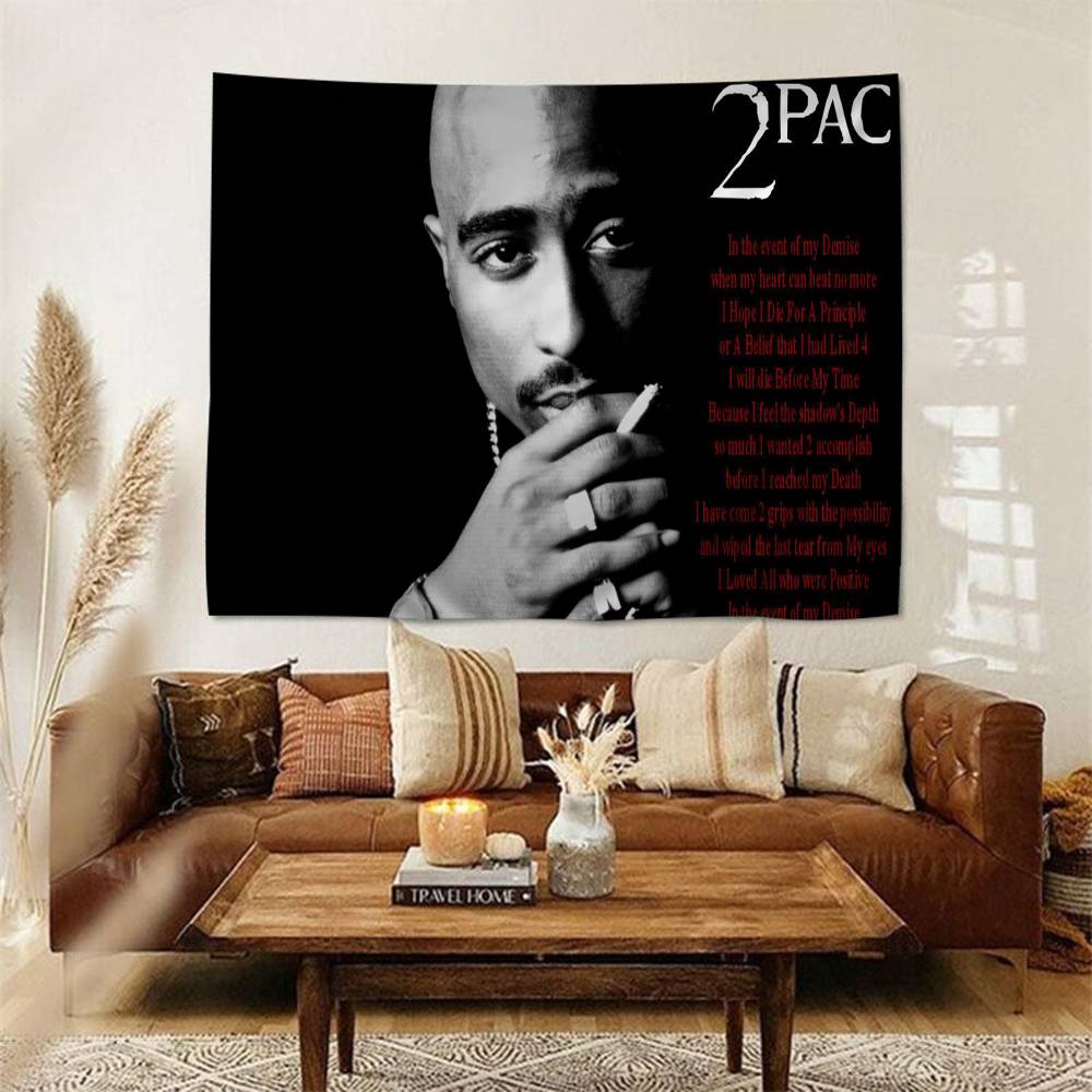 2PAC Tupac 3D Printed Cartoon Tapestry Wall Hanging Decoration Household Home Decor