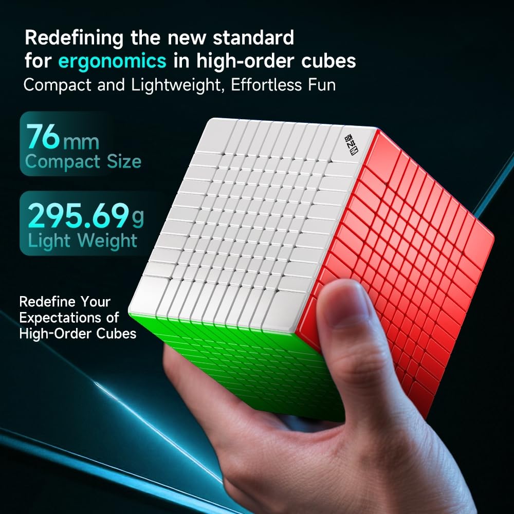 Bucubke QY 11x11 Magnetic Stickerless Puzzle, Authentic 76mm Magic Cube, QY 11x11x11, Built-in Magnet Magic Cube 2025, QY 11M Magnet Puzzle Cube