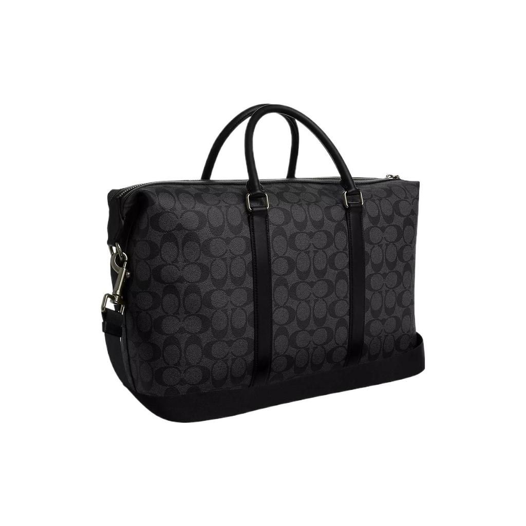 COACH Ellery Coated Canvas With Calfskin Boston Bag, Travel Bag, Handbag, Shoulder Bag, Crossbody Bag Women's CP048-QBMI5