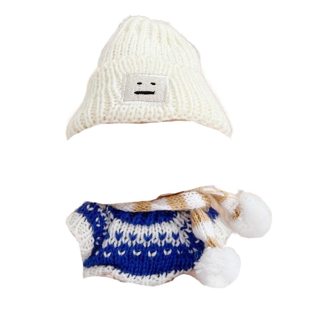 

Knitted Hat 17cm Labubu Pendant Clothes Sweaters Labubu Doll s Clothes Set Children Gift style 4