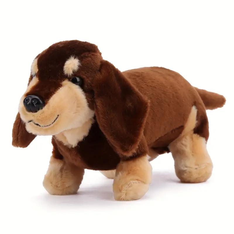Simulate Verisimilitude Dachshund Douglas Spats Black &Tan Coffee Dachshund Dog Plush Stuffed Animal Give Chirdren Brithday Gift